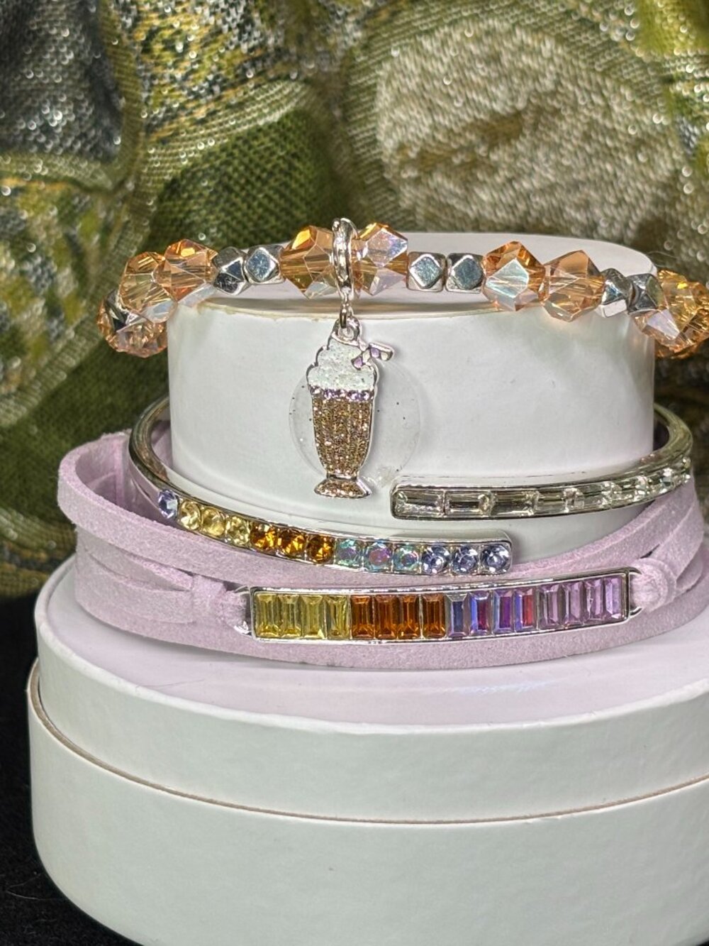 Bomb Party "Ice Cream Soda Shop" Summer Stacks 3 Bracelet Set with RootbeerFloat